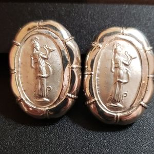 Stamped VLC 925 clip-on earrings,  vintage